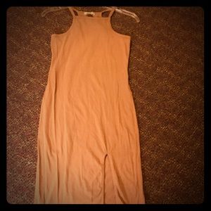 A curvy spaghetti strap dress